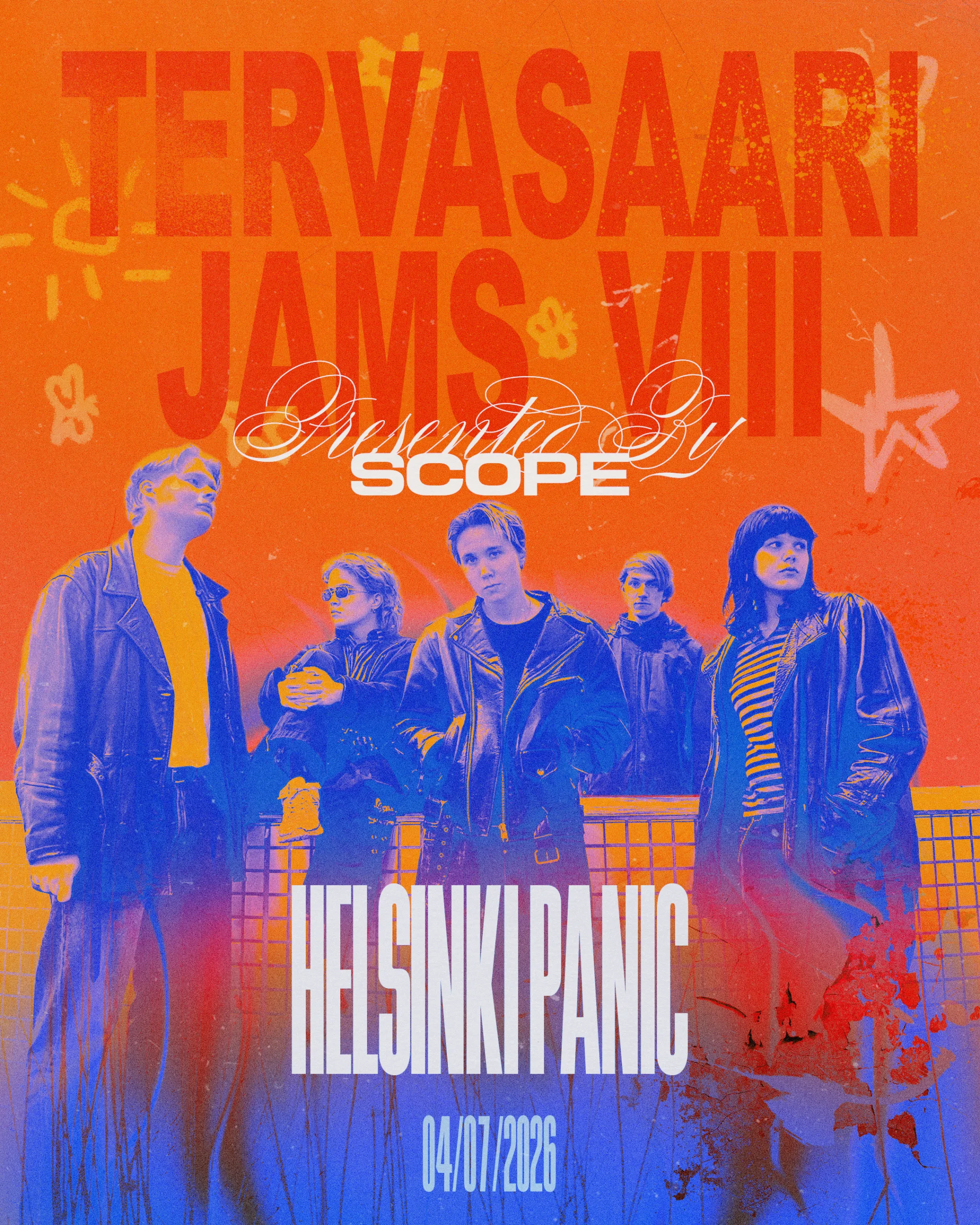 HELSINKI PANIC picture collage of The Ramithawi for Tervasaari jams VII event by SCOPE