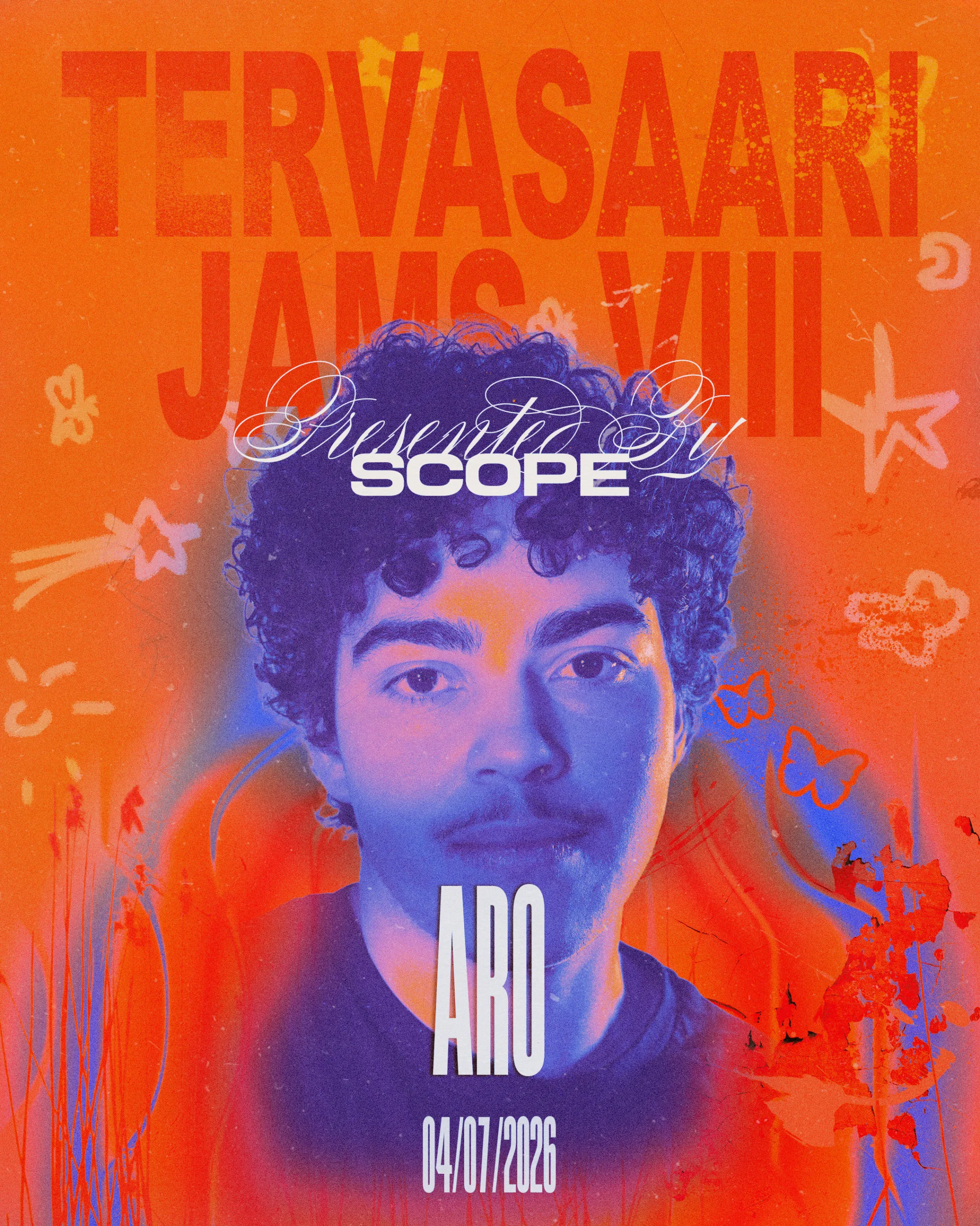 ARO picture collage of The Alexander K band for Tervasaari jams VII event by SCOPE