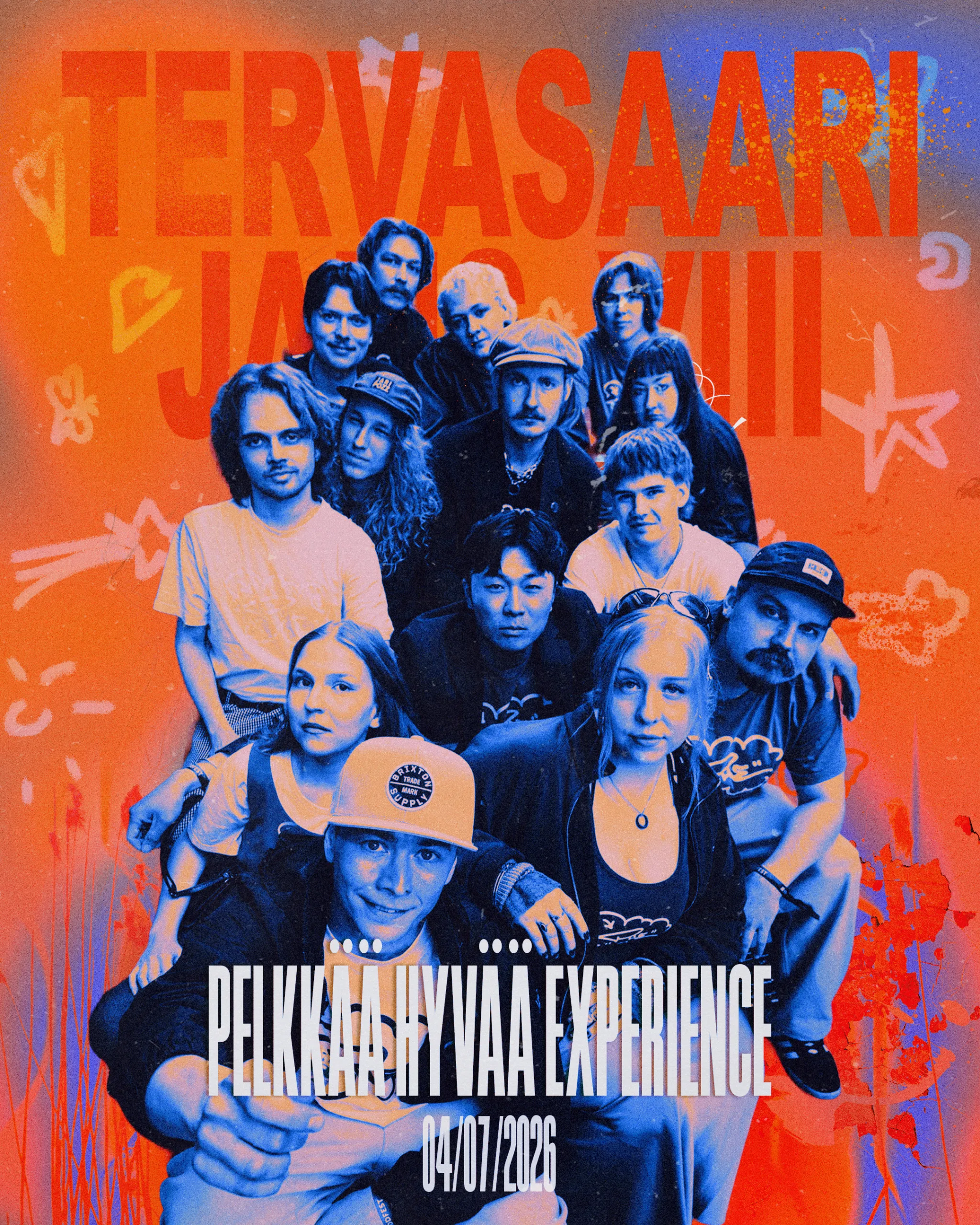 PELKKÄÄ HYVÄÄ TERVIS UUS picture collage of The Poikabändi band for Tervasaari jams VII event by SCOPE
