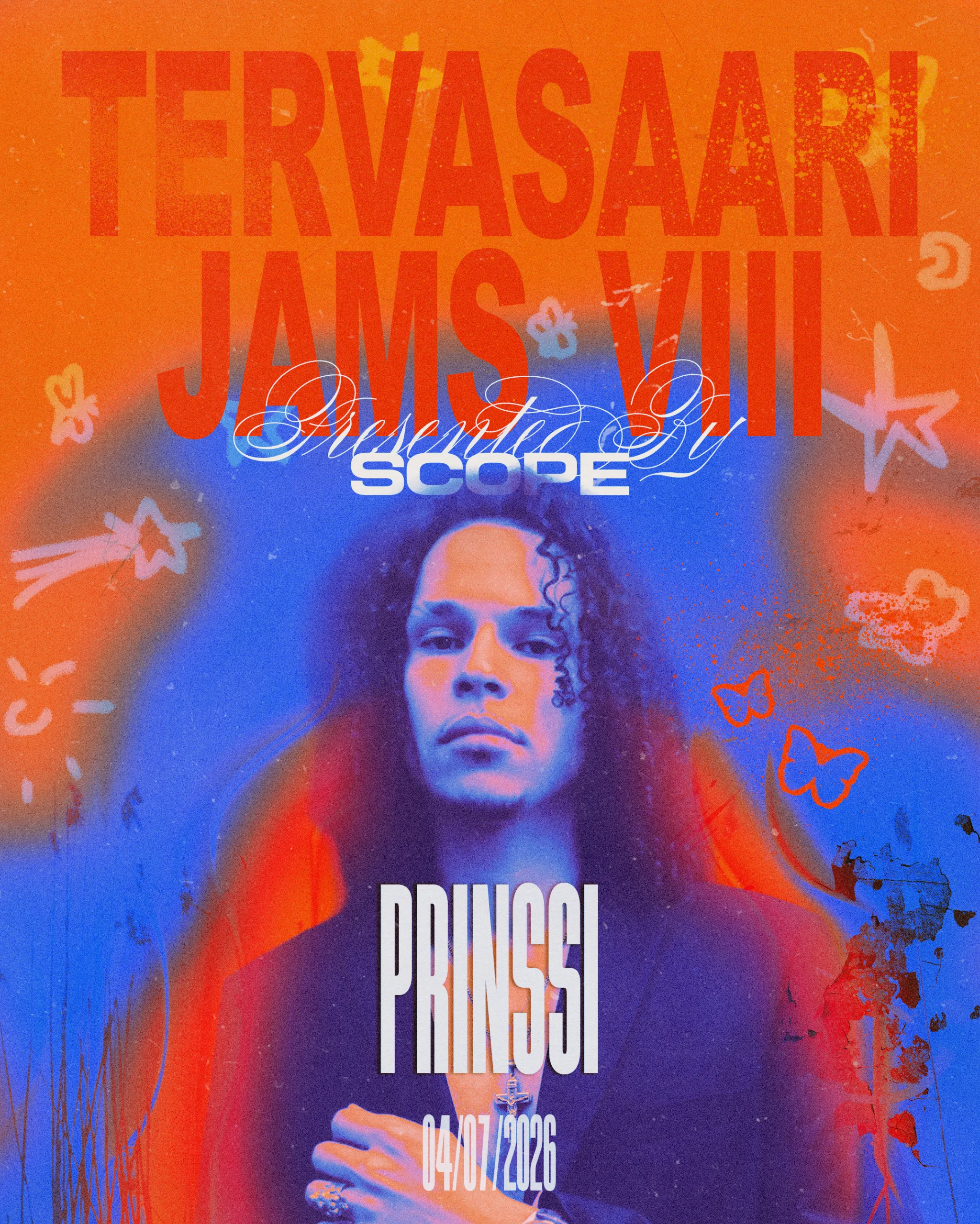 PRINSSI TERVIS picture collage of The donnes band for Tervasaari jams VII event by SCOPE