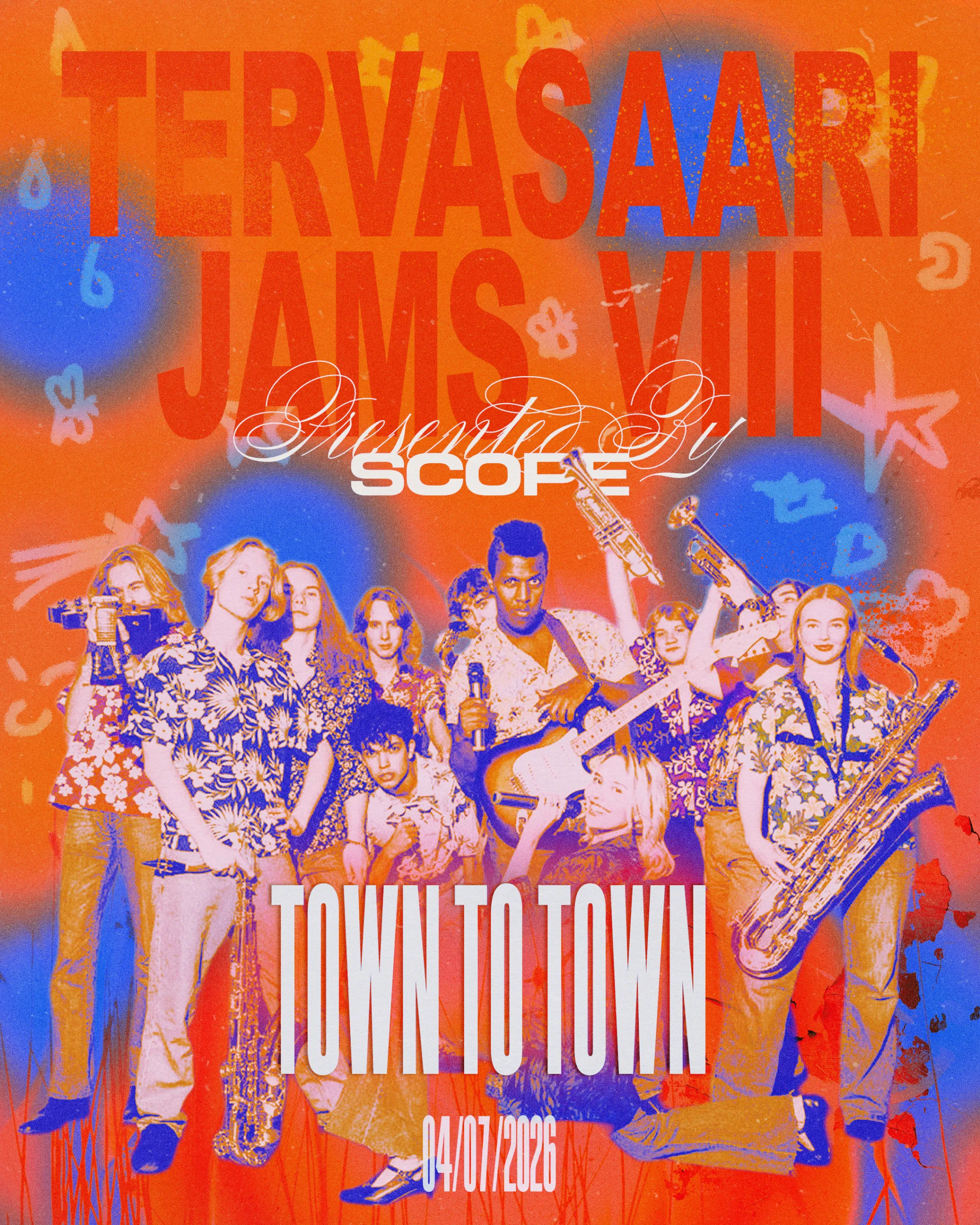 TOWN TO TOWN TERVIS picture collage of The Onni rajaniemid for Tervasaari jams VII event by SCOPE
